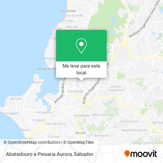 Abatedouro e Peixaria Aurora mapa