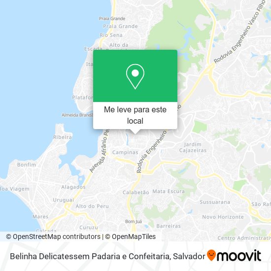 Belinha Delicatessem Padaria e Confeitaria mapa