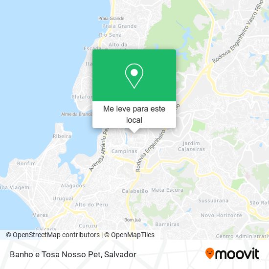 Banho e Tosa Nosso Pet mapa