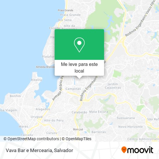 Vava Bar e Mercearia mapa