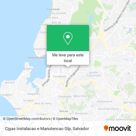 Cjgas Instalacao e Manutencao Glp mapa