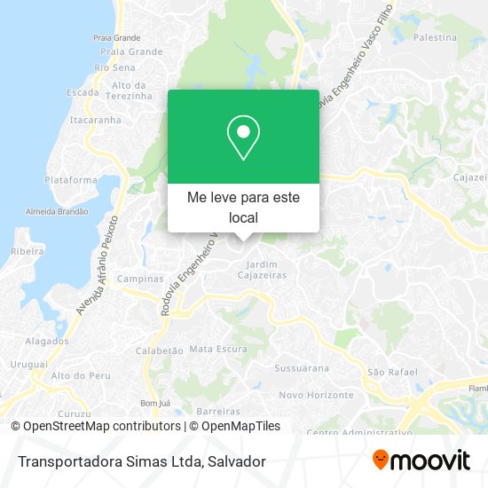 Transportadora Simas Ltda mapa