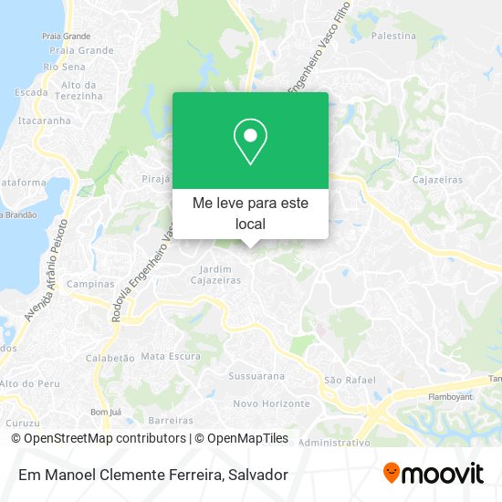 Em Manoel Clemente Ferreira mapa