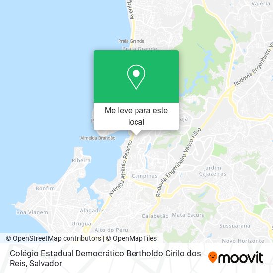 Colégio Estadual Democrático Bertholdo Cirilo dos Reis mapa