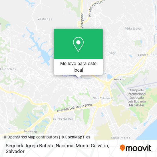 Segunda Igreja Batista Nacional Monte Calvário mapa