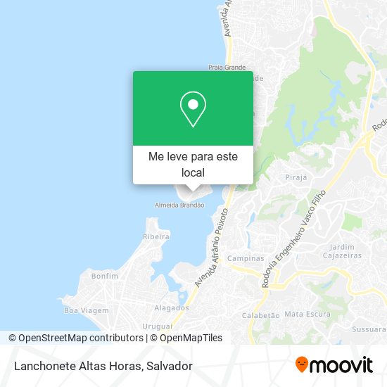 Lanchonete Altas Horas mapa