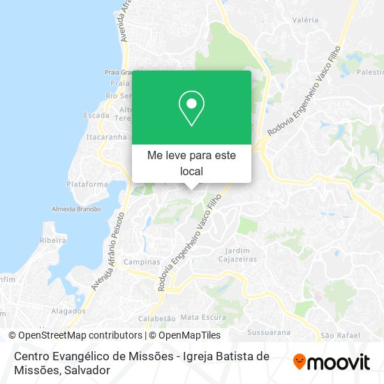 Centro Evangélico de Missões - Igreja Batista de Missões mapa