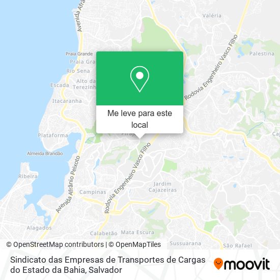 Sindicato das Empresas de Transportes de Cargas do Estado da Bahia mapa