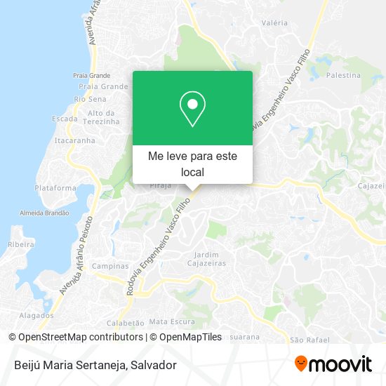 Beijú Maria Sertaneja mapa