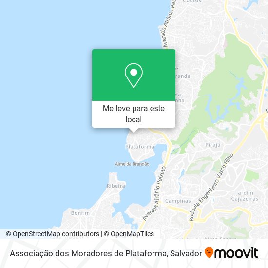 Associação dos Moradores de Plataforma mapa