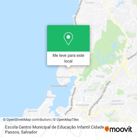Escola Centro Municipal de Educação Infantil Cidade Passos mapa