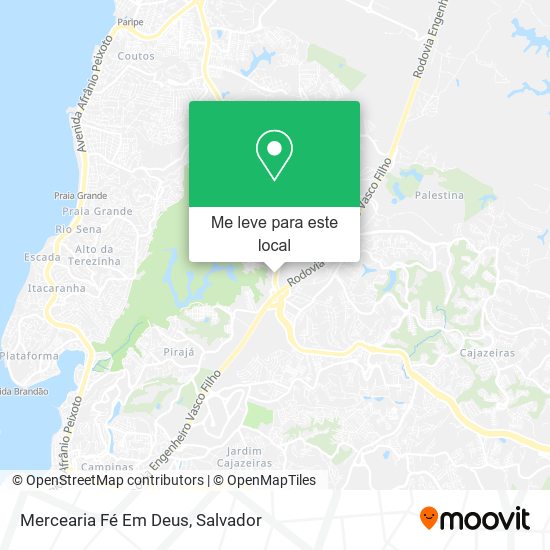 Mercearia Fé Em Deus mapa