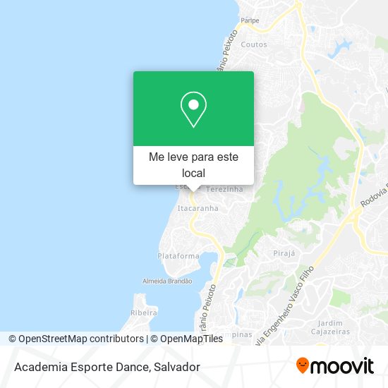 Academia Esporte Dance mapa