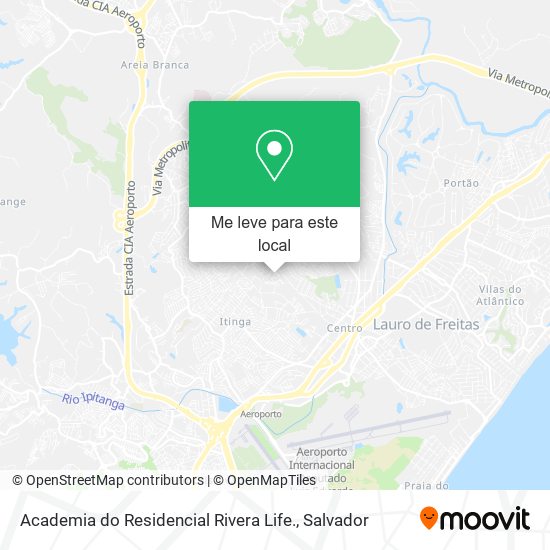 Academia do Residencial Rivera Life. mapa