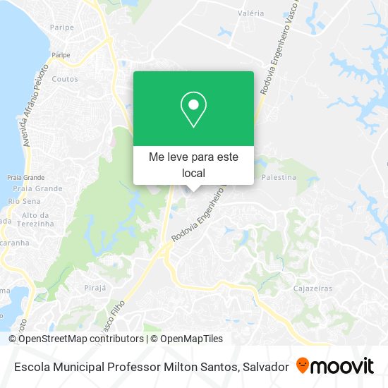 Escola Municipal Professor Milton Santos mapa