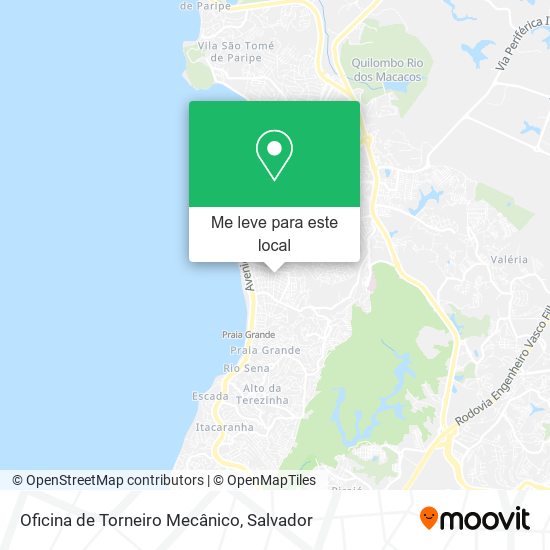 Oficina de Torneiro Mecânico mapa