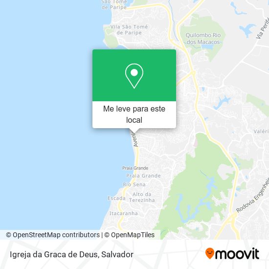 Igreja da Graca de Deus mapa