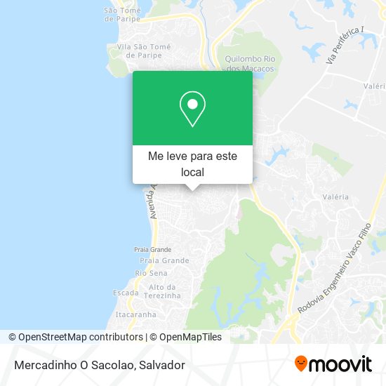 Mercadinho O Sacolao mapa