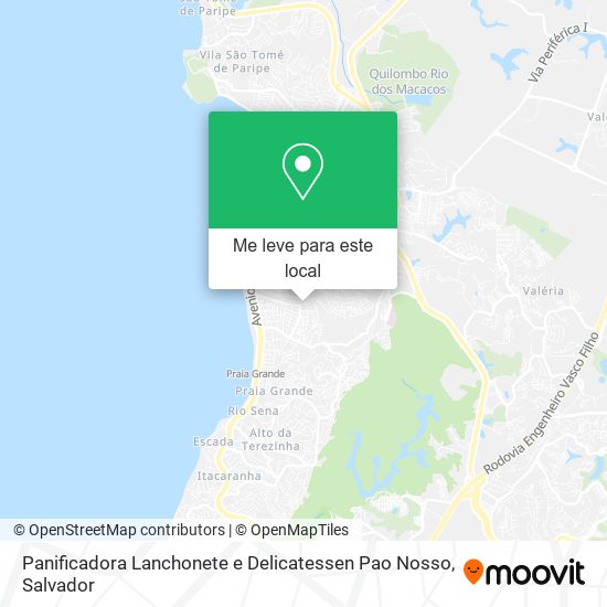 Panificadora Lanchonete e Delicatessen Pao Nosso mapa