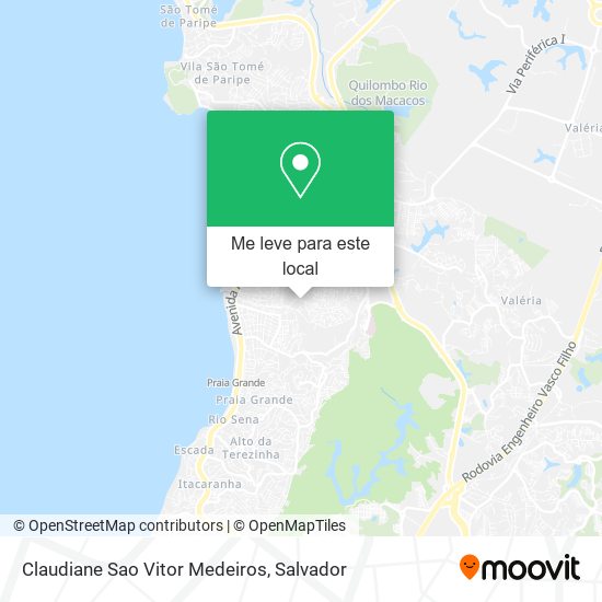 Claudiane Sao Vitor Medeiros mapa