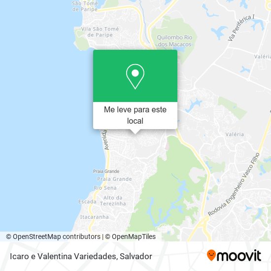 Icaro e Valentina Variedades mapa