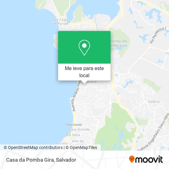 Casa da Pomba Gira mapa