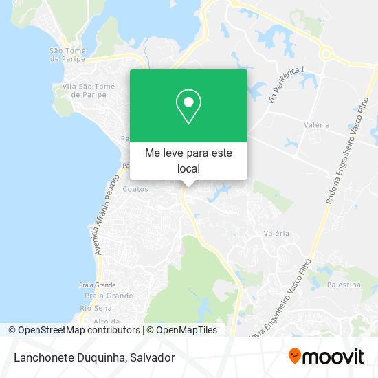 Lanchonete Duquinha mapa