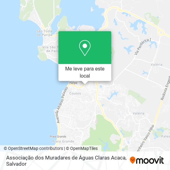 Associação dos Muradares de Águas Claras Acaca mapa