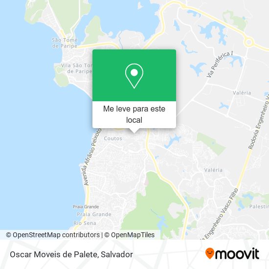 Oscar Moveis de Palete mapa