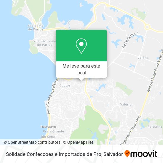 Solidade Confeccoes e Importados de Pro mapa