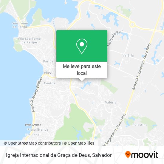 Igreja Internacional da Graça de Deus mapa