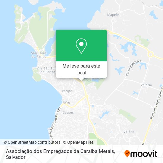 Associação dos Empregados da Caraiba Metais mapa