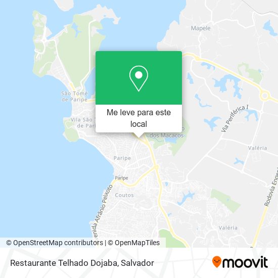 Restaurante Telhado Dojaba mapa