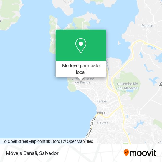 Móveis Canaã mapa