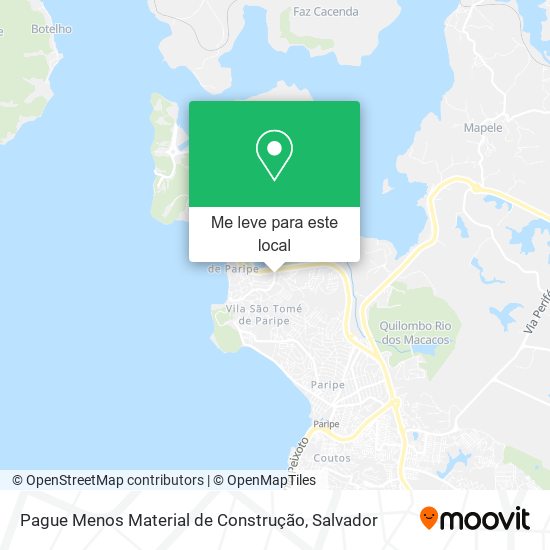 Pague Menos Material de Construção mapa