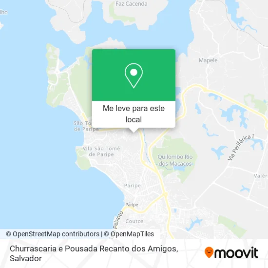 Churrascaria e Pousada Recanto dos Amigos mapa