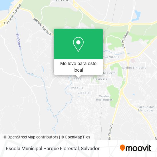 Escola Municipal Parque Florestal mapa