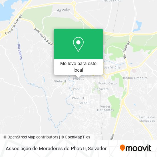 Associação de Moradores do Phoc II mapa
