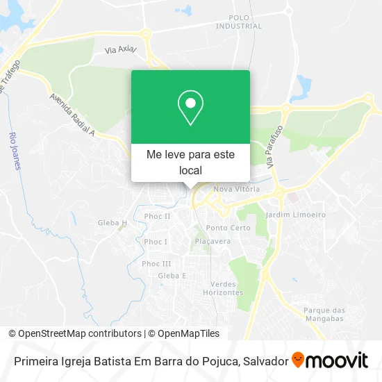 Primeira Igreja Batista Em Barra do Pojuca mapa