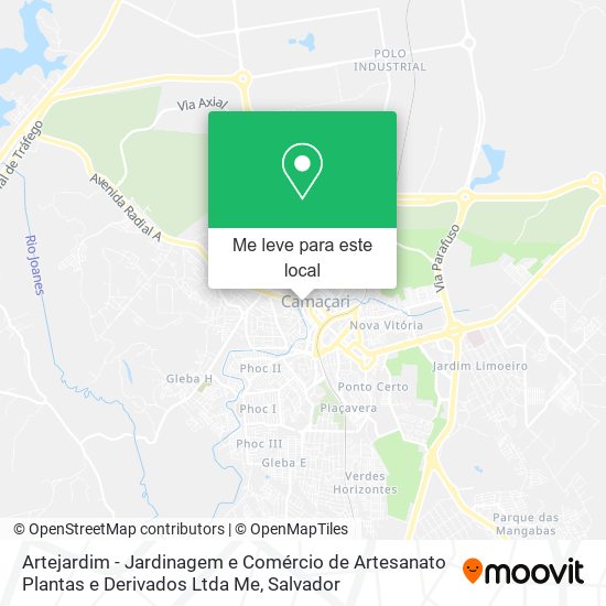 Artejardim - Jardinagem e Comércio de Artesanato Plantas e Derivados Ltda Me mapa