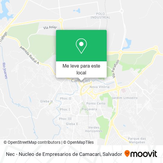 Nec - Nucleo de Empresarios de Camacari mapa