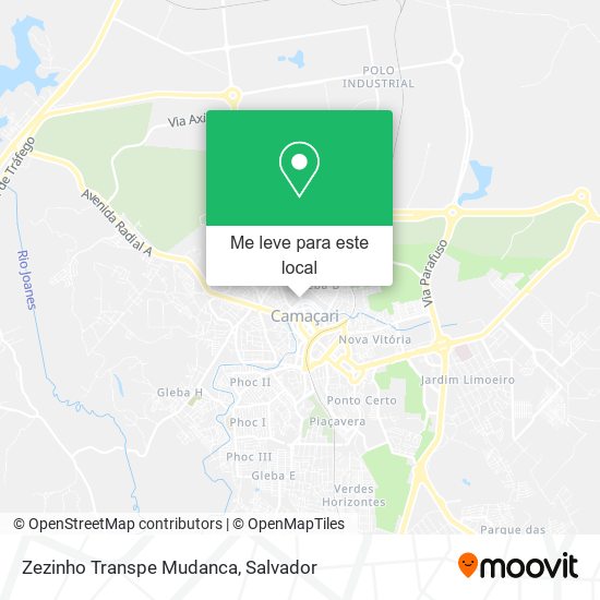 Zezinho Transpe Mudanca mapa