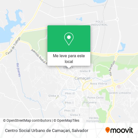 Centro Social Urbano de Camaçari mapa