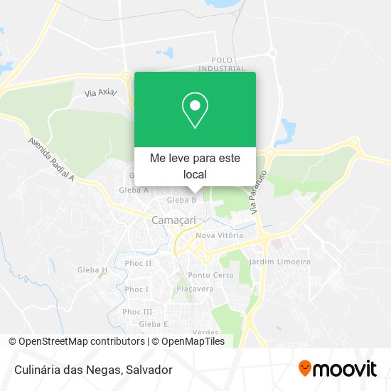 Culinária das Negas mapa