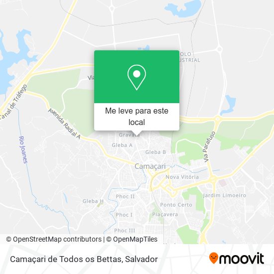 Camaçari de Todos os Bettas mapa