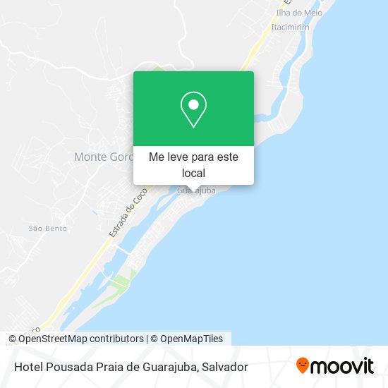 Hotel Pousada Praia de Guarajuba mapa