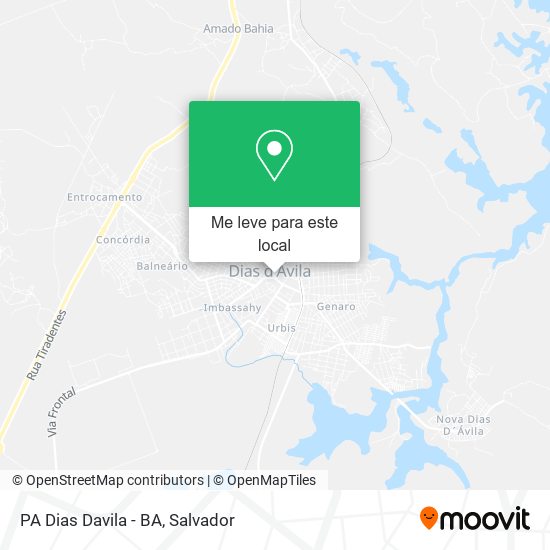 PA Dias Davila - BA mapa