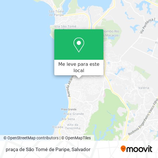 praça de São Tomé de Paripe mapa