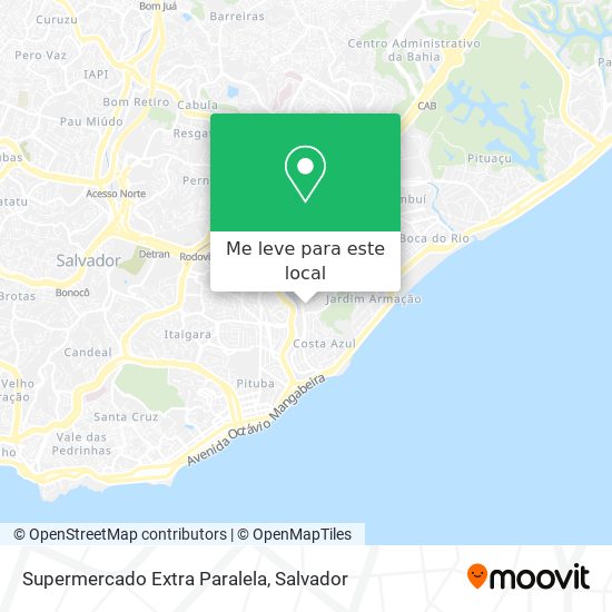 Supermercado Extra Paralela mapa