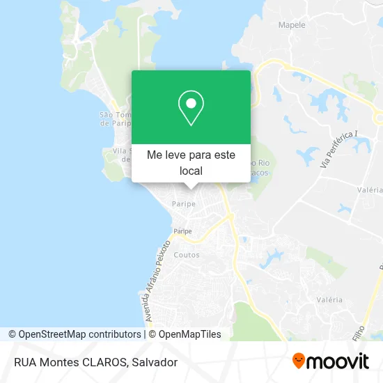 RUA Montes CLAROS mapa